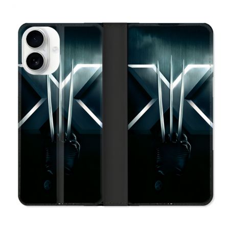 Housse cuir portefeuille Pour Iphone 17 Xmen