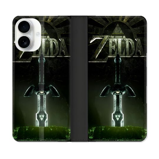 Housse cuir portefeuille Pour Iphone 17 Zelda