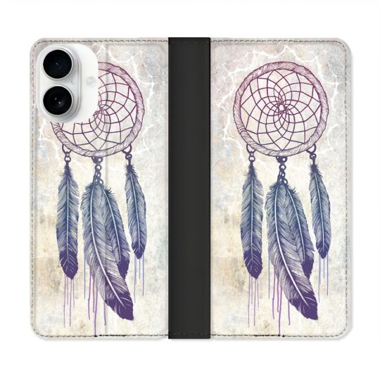 Housse cuir portefeuille Pour Iphone 17 Zen Attrape Reve Blanc