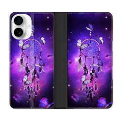 Housse cuir portefeuille Pour Iphone 17 Zen Attrape Reve Papillon