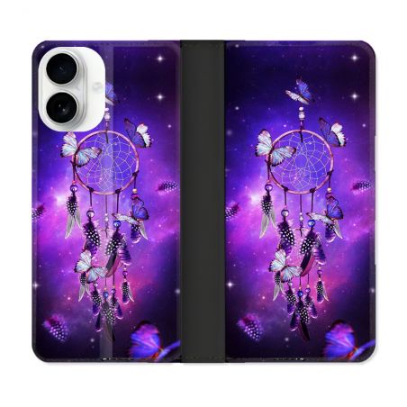 Housse cuir portefeuille Pour Iphone 17 Zen Attrape Reve Papillon