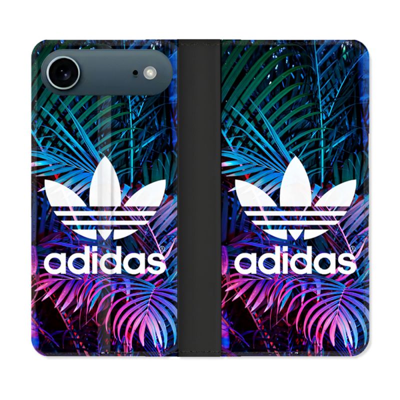 Housse cuir portefeuille Pour Iphone 17 Air Adidas Palmier