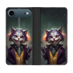 Housse cuir portefeuille Pour Iphone 17 Air Animal Chat Joker