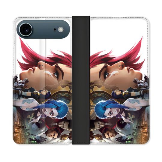 Housse cuir portefeuille Pour Iphone 17 Air Arcane Jinx Sœur