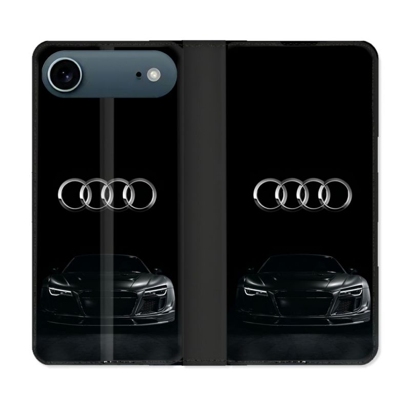 Housse cuir portefeuille Pour Iphone 17 Air Audi