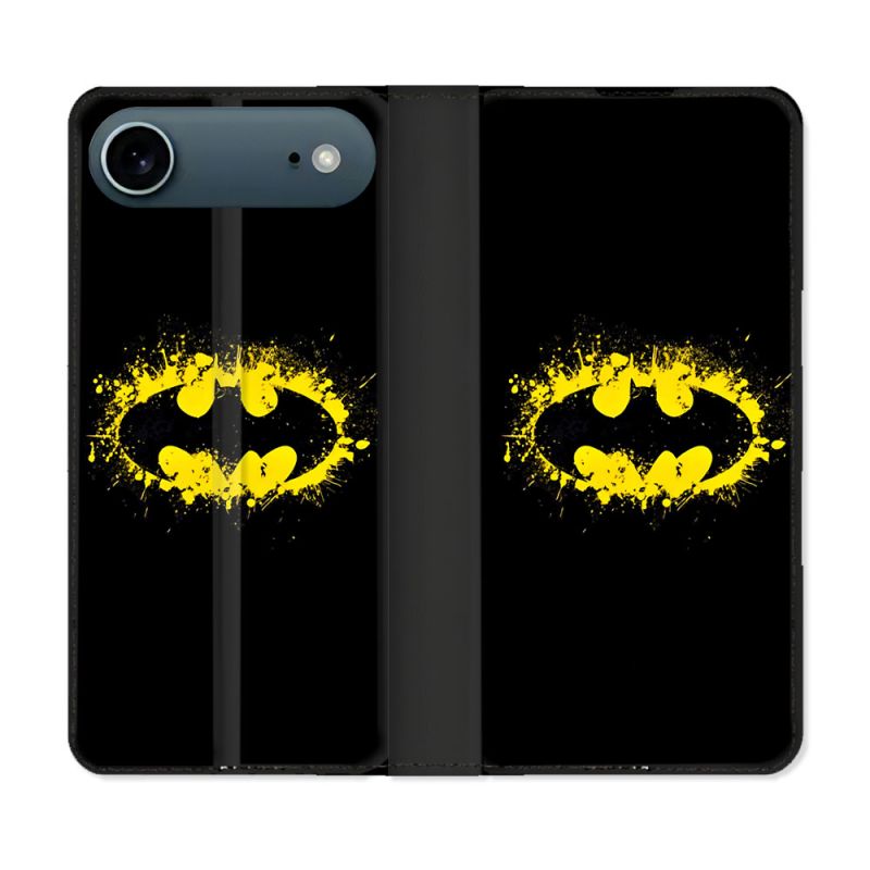 Housse cuir portefeuille Pour Iphone 17 Air Batman Logo