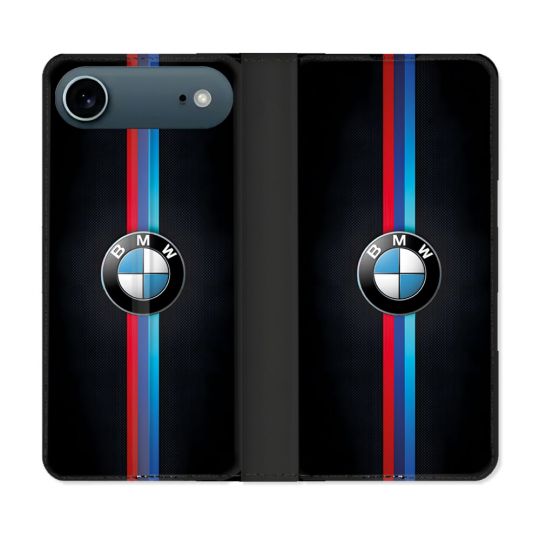 Housse cuir portefeuille Pour Iphone 17 Air BMW Logo