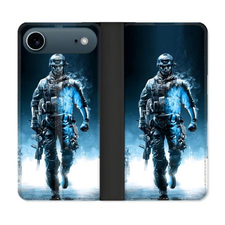 Housse cuir portefeuille Pour Iphone 17 Air Call Of Duty Guerrier