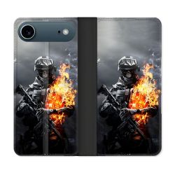 Housse cuir portefeuille Pour Iphone 17 Air Call Of Duty Squelette