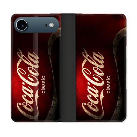 Housse cuir portefeuille Pour Iphone 17 Air Coca Cola Classique