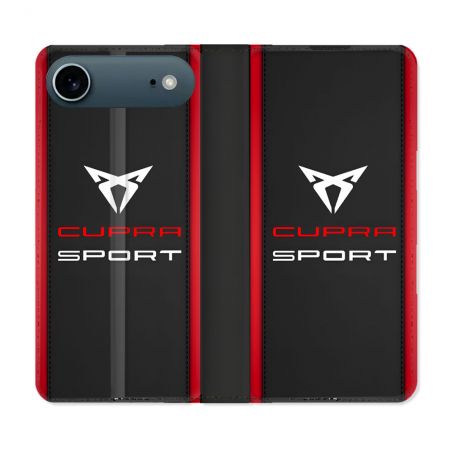 Housse cuir portefeuille Pour Iphone 17 Air Cupra