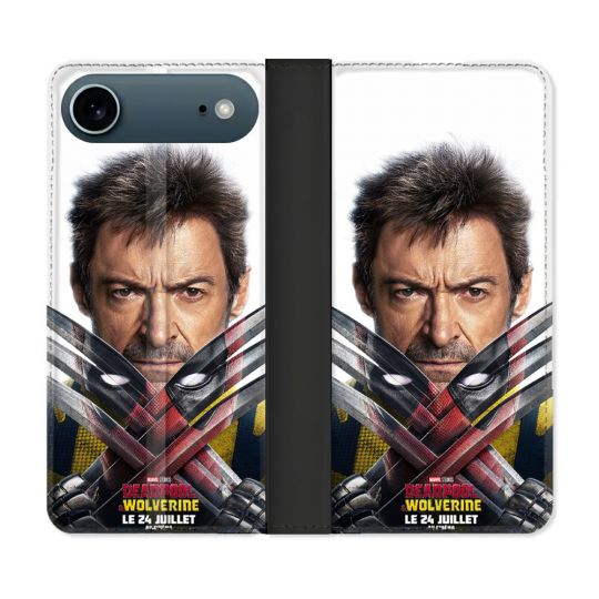 Housse cuir portefeuille Pour Iphone 17 Air Deadpool Affiche