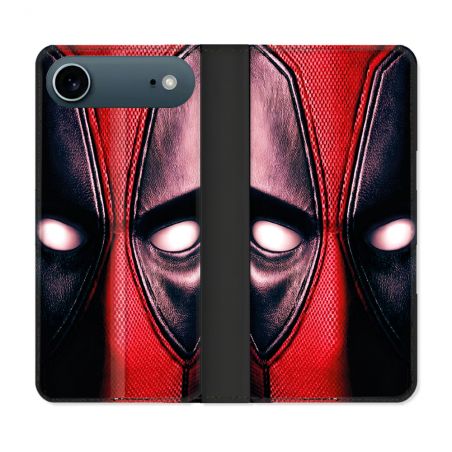 Housse cuir portefeuille Pour Iphone 17 Air Deadpool Yeux
