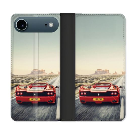Housse cuir portefeuille Pour Iphone 17 Air Ferrari F50