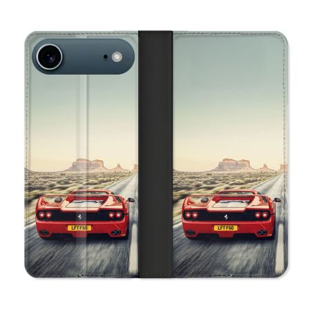 Housse cuir portefeuille Pour Iphone 17 Air Ferrari F50