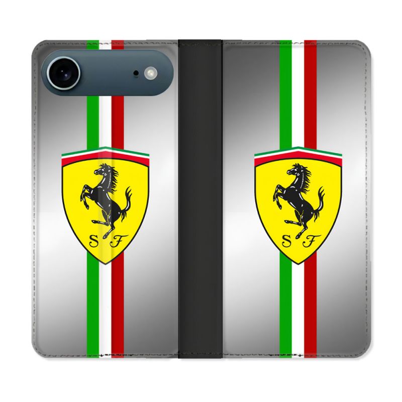 Housse cuir portefeuille Pour Iphone 17 Air Ferrari Ligne
