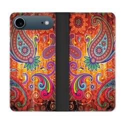 Housse cuir portefeuille Pour Iphone 17 Air Fleur Psychedelic