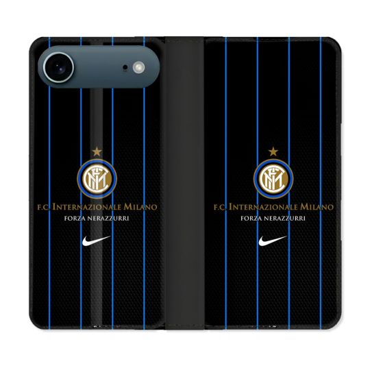 Housse cuir portefeuille Pour Iphone 17 Air Foot Inter Milan