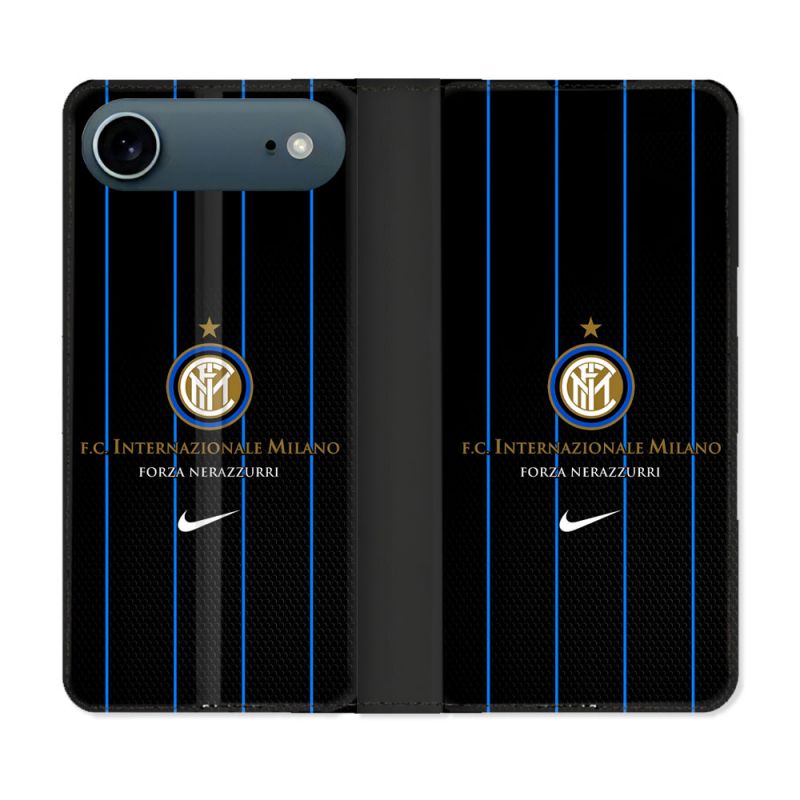 Housse cuir portefeuille Pour Iphone 17 Air Foot Inter Milan