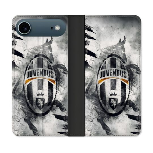 Housse cuir portefeuille Pour Iphone 17 Air Foot Juventus Turin