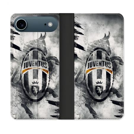 Housse cuir portefeuille Pour Iphone 17 Air Foot Juventus Turin