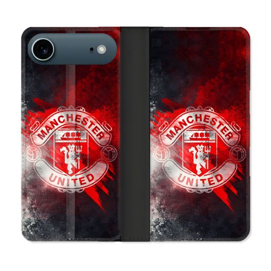 Housse cuir portefeuille Pour Iphone 17 Air Foot Manchester United