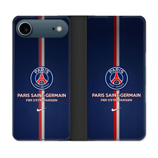 Housse cuir portefeuille Pour Iphone 17 Air Foot PSG Fier