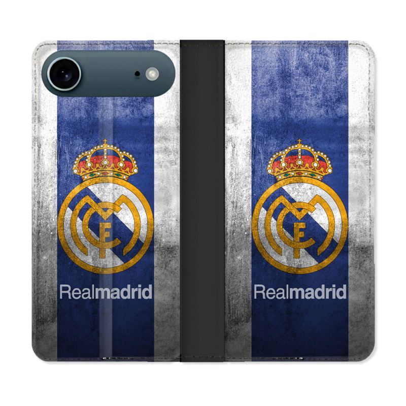 Housse cuir portefeuille Pour Iphone 17 Air Foot Real Madrid