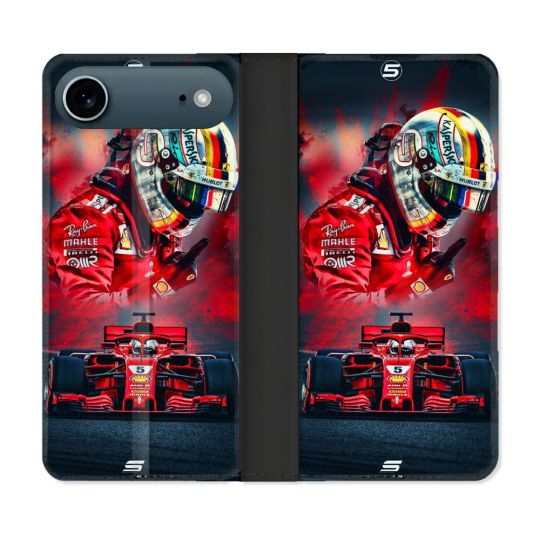 Housse cuir portefeuille Pour Iphone 17 Air Formule 1 F1 Ferrari