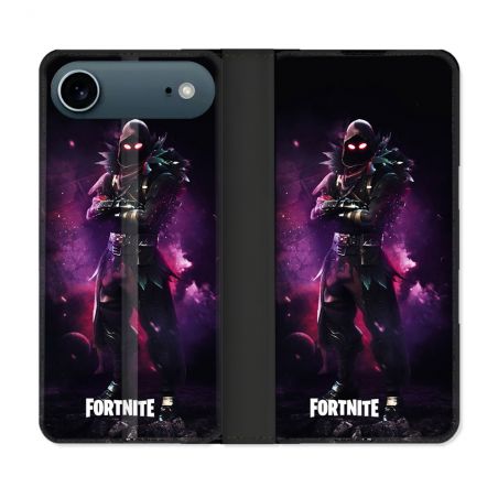 Housse cuir portefeuille Pour Iphone 17 Air Fortnite Raven
