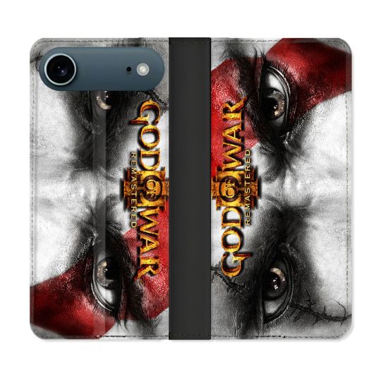 Housse cuir portefeuille Pour Iphone 17 Air God Of War GOW