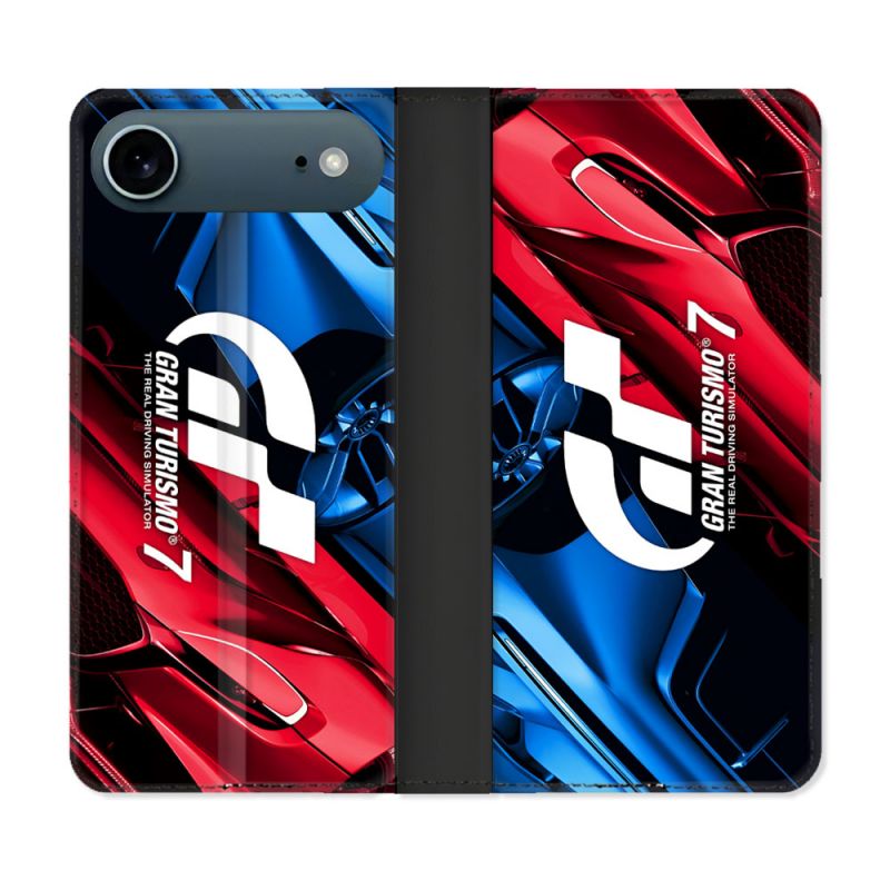 Housse cuir portefeuille Pour Iphone 17 Air Gran Turismo