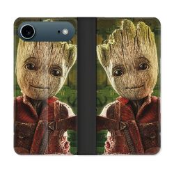 Housse cuir portefeuille Pour Iphone 17 Air Groot Vert