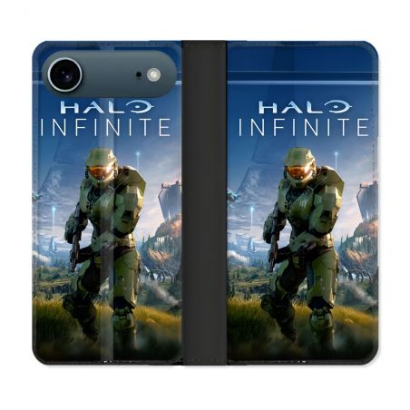 Housse cuir portefeuille Pour Iphone 17 Air Halo