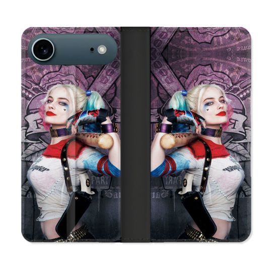 Housse cuir portefeuille Pour Iphone 17 Air Harley Quinn Batte