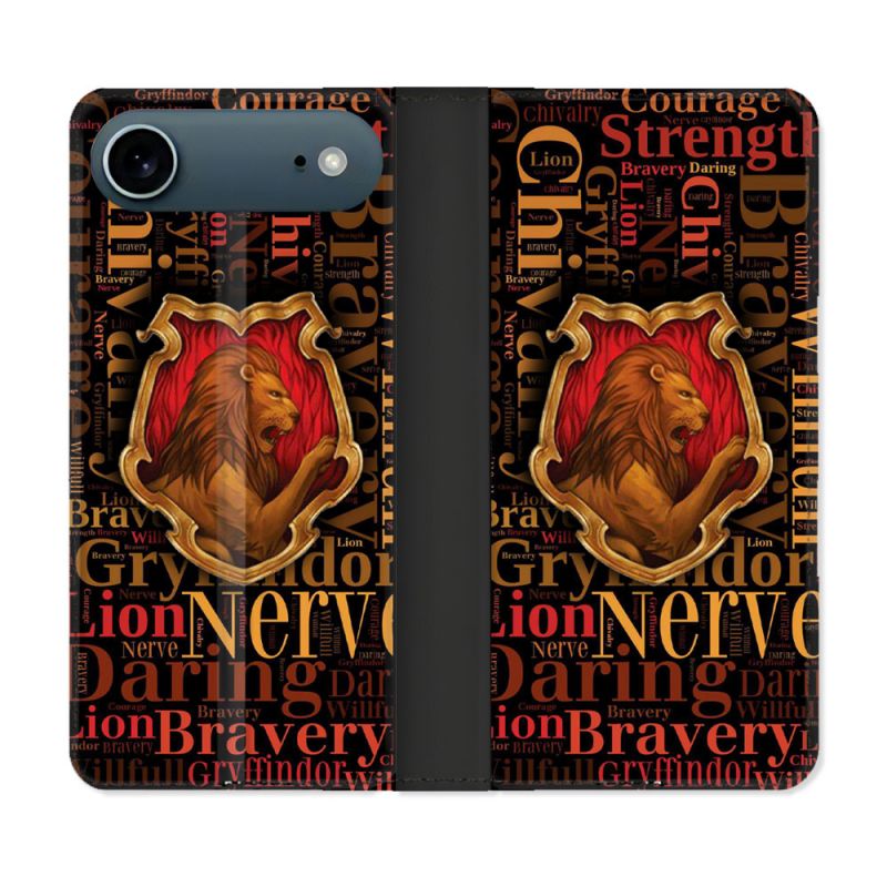 Housse cuir portefeuille Pour Iphone 17 Air Harry Potter Griffondor