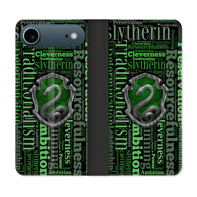 Housse cuir portefeuille Pour Iphone 17 Air Harry Potter Serpentar