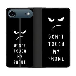 Housse cuir portefeuille Pour Iphone 17 Air Humour Don't Touch