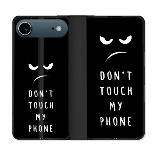 Housse cuir portefeuille Pour Iphone 17 Air Humour Don't Touch