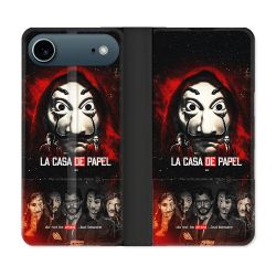 Housse cuir portefeuille Pour Iphone 17 Air La Casa De Papel