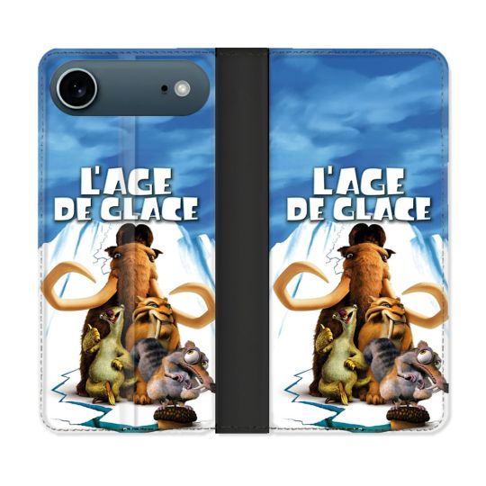 Housse cuir portefeuille Pour Iphone 17 Air L'âge de Glace Affiche