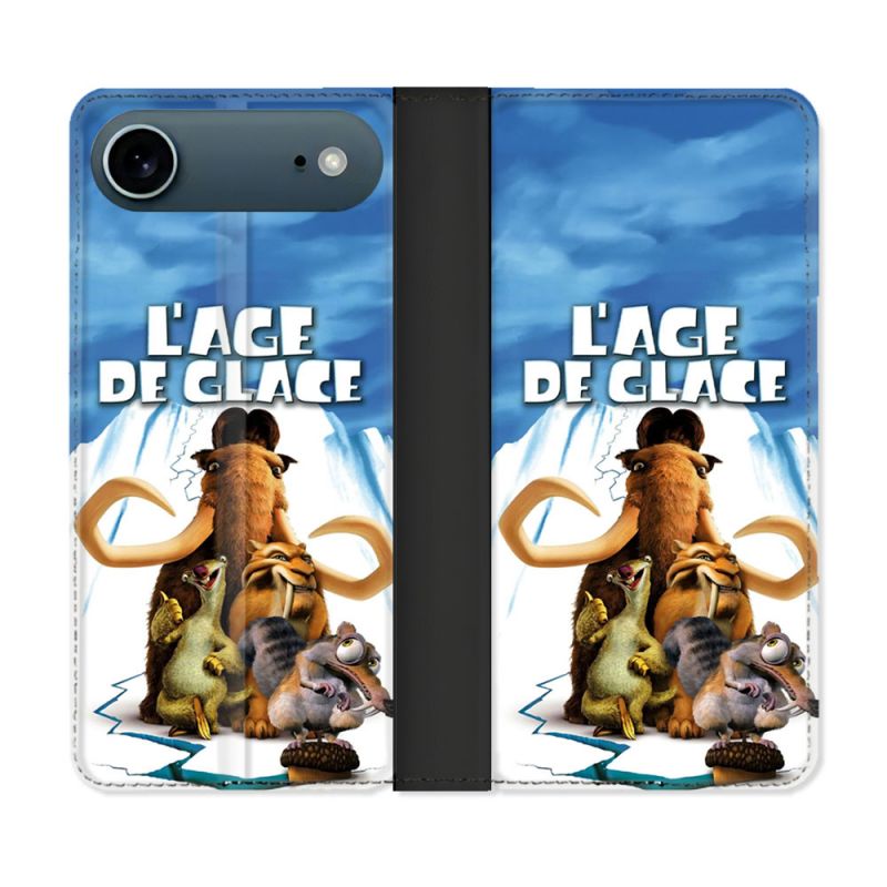 Housse cuir portefeuille Pour Iphone 17 Air L'âge de Glace Affiche