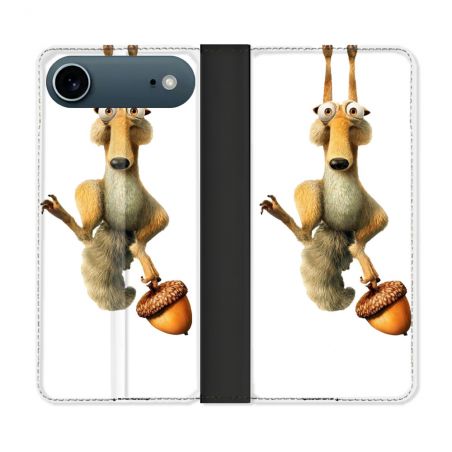 Housse cuir portefeuille Pour Iphone 17 Air L'âge de Glace Scratch Suspendu