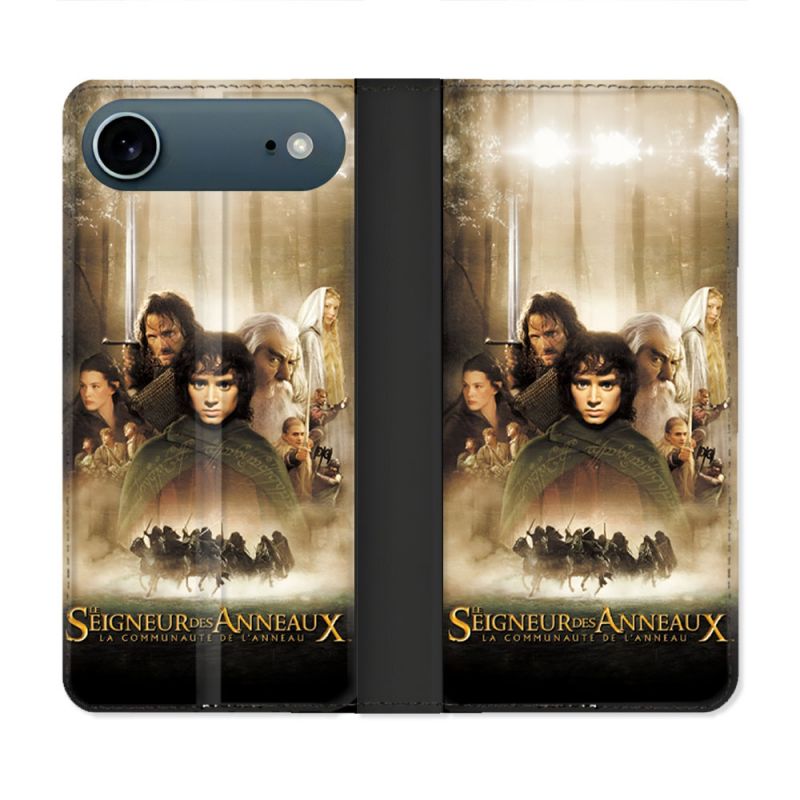 Housse cuir portefeuille Pour Iphone 17 Air Le seigneur Des Anneaux Affiche