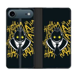 Housse cuir portefeuille Pour Iphone 17 Air Manga Assassination Classroom Kuro Noir