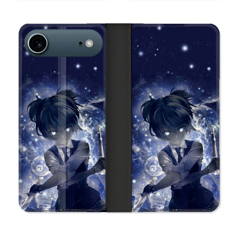 Housse cuir portefeuille Pour Iphone 17 Air Manga Assassination Classroom Nagisa