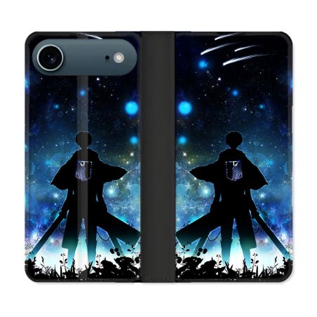 Housse cuir portefeuille Pour Iphone 17 Air Manga Attaque Titans Levi