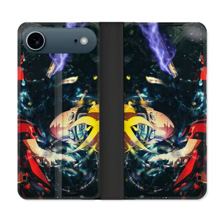 Housse cuir portefeuille Pour Iphone 17 Air Manga Boruto Eclair