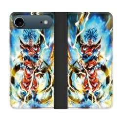 Housse cuir portefeuille Pour Iphone 17 Air Manga Dragon Ball Sangoku Blanc