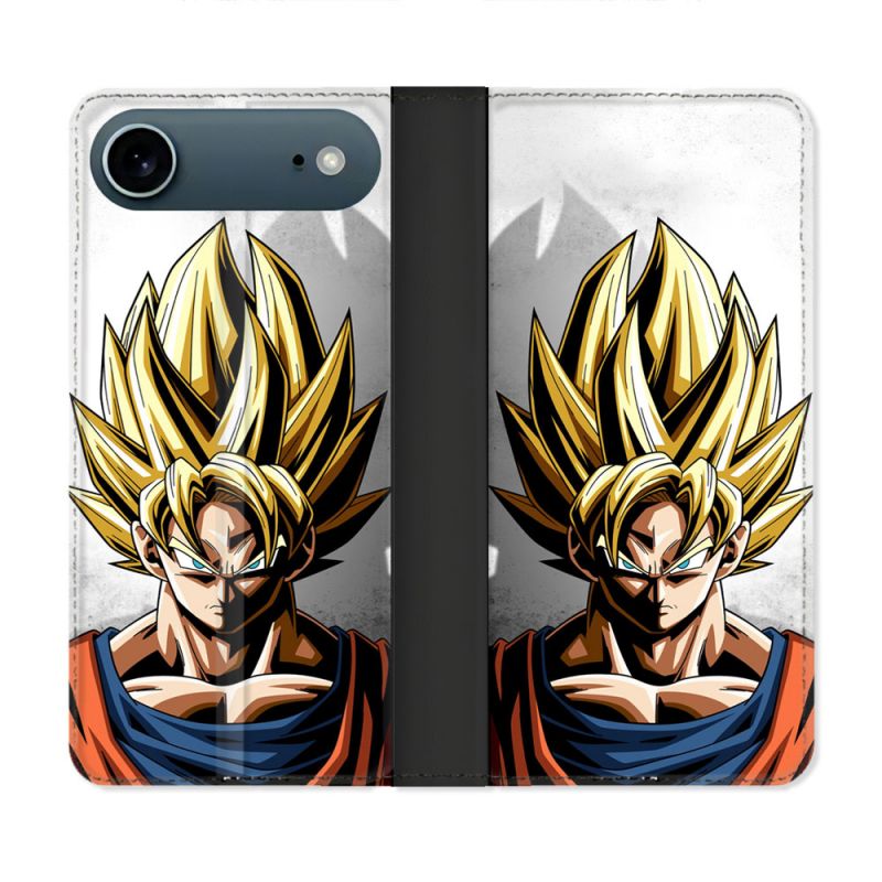 Housse cuir portefeuille Pour Iphone 17 Air Manga Dragon Ball Sangoku Portrait